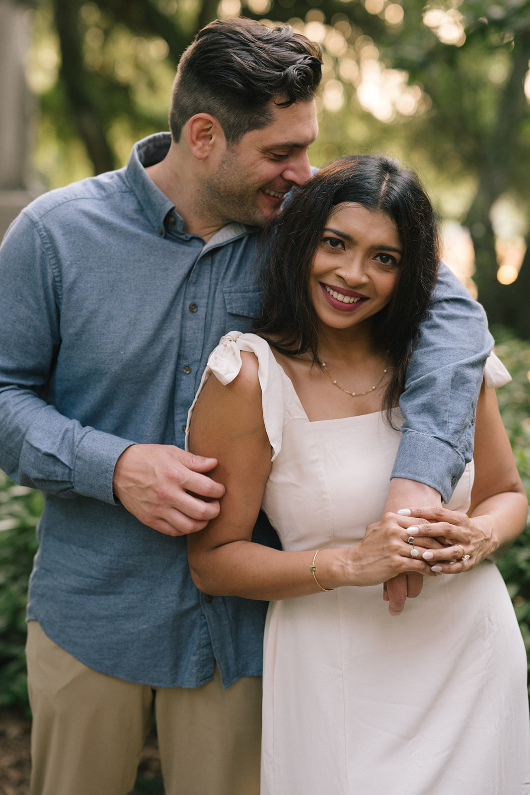 Engagement photo outfits in earth tones