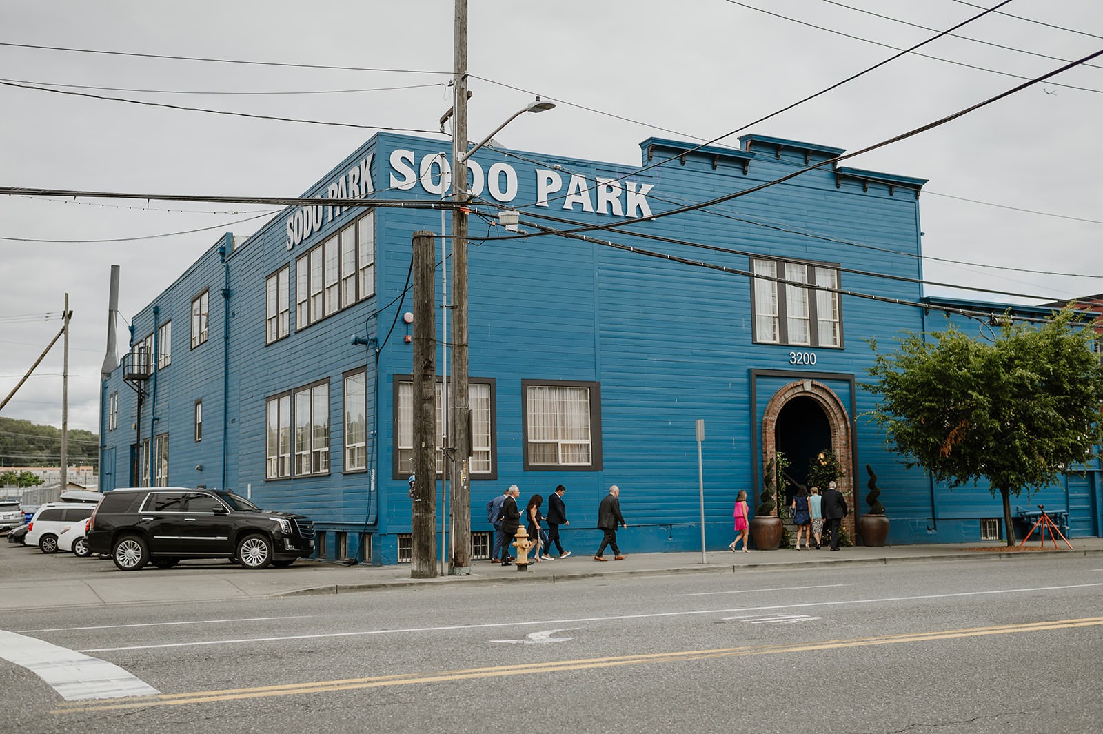 exterior photograph of SODO park seattle wedding venue
